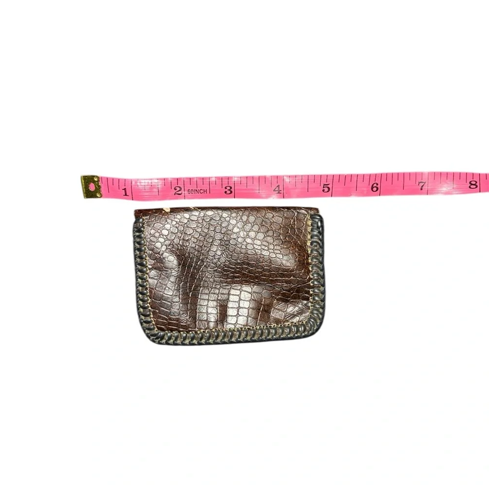 Vintage Brown Leather Coin Pouch
